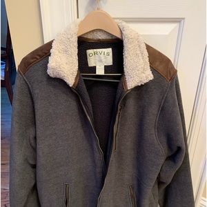 Men’s Orvis Sherpa Shearling Fleece Jacket, XL